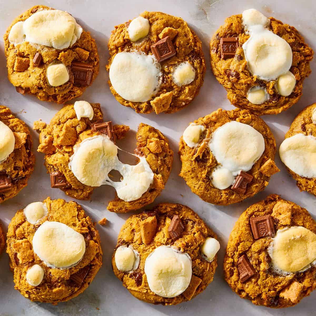 A delightful experience with pumpkin S'mores cookies. 