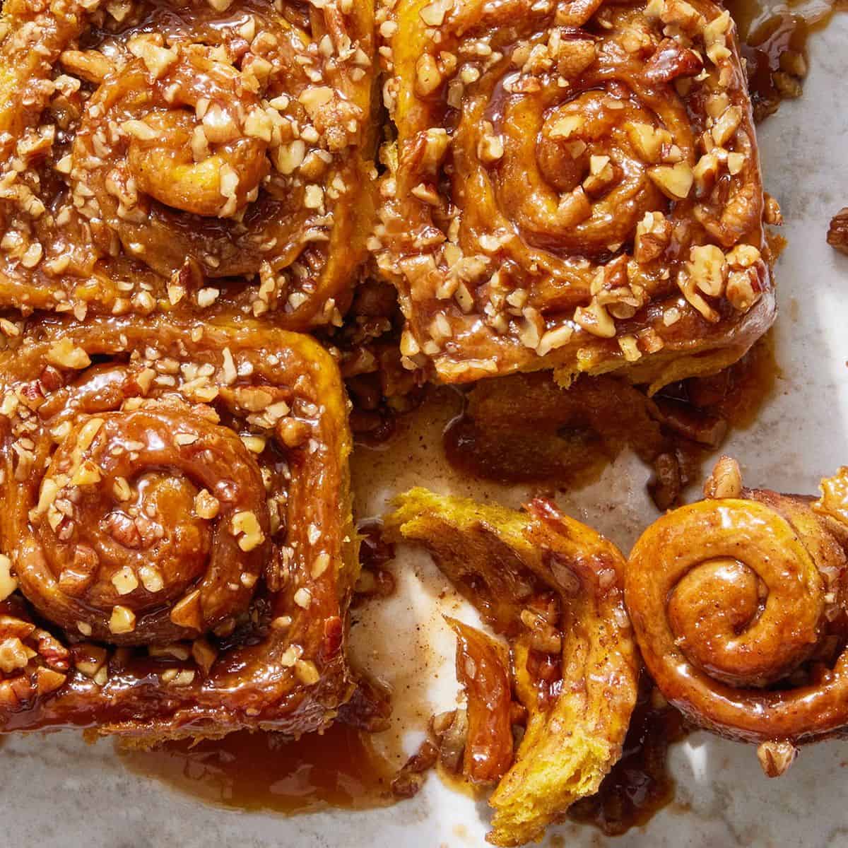 A delicious treat with pumpkin sticky buns.
