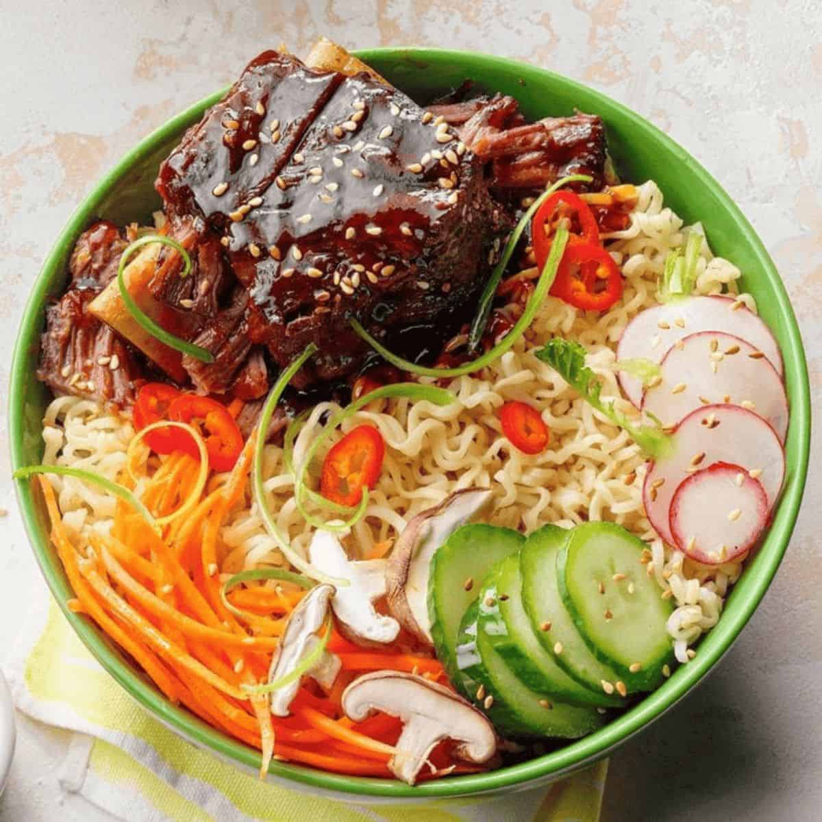 Delicious slow cooker asian short ribs for you to devour for dinner.