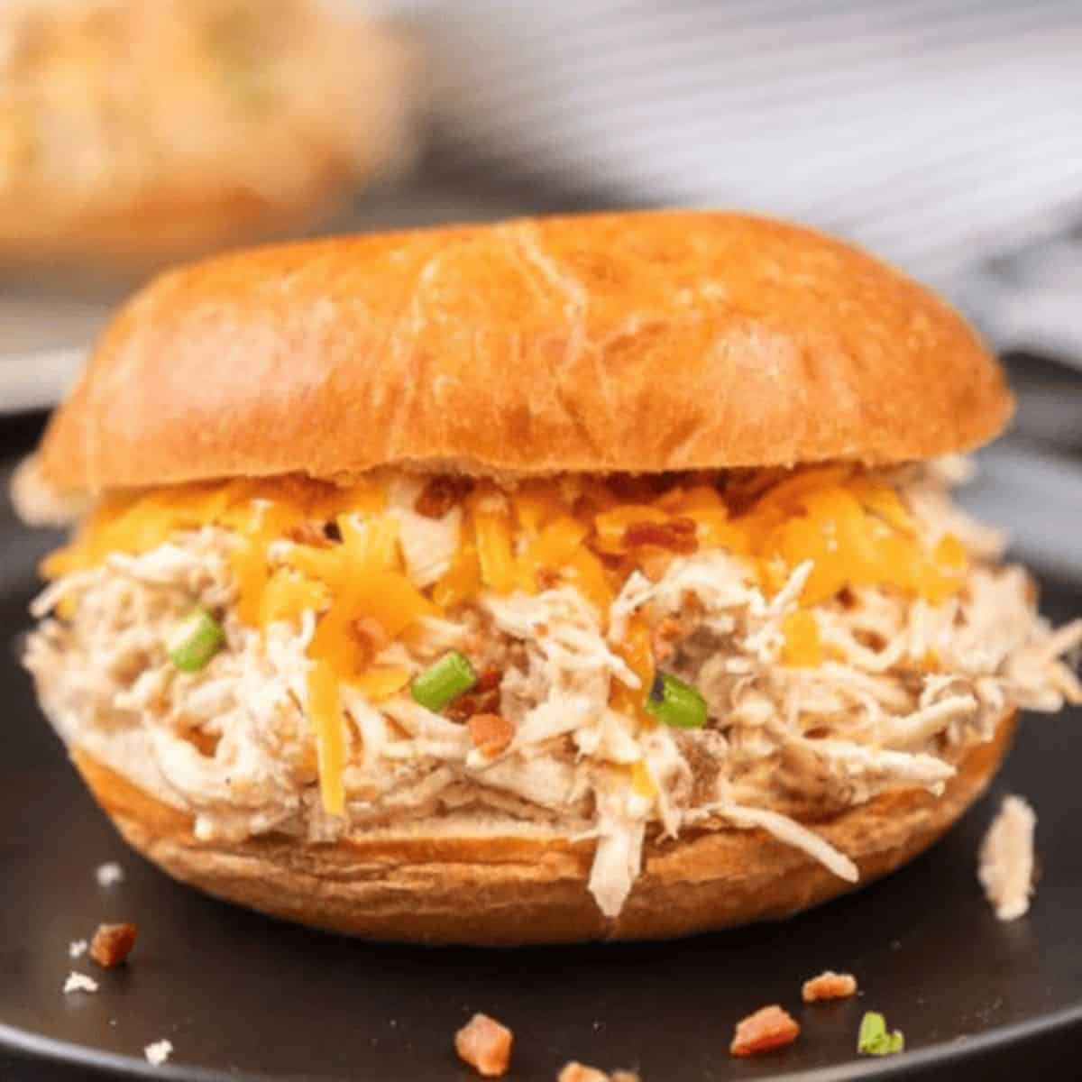 A yummy meal with slow cooker crack chicken.