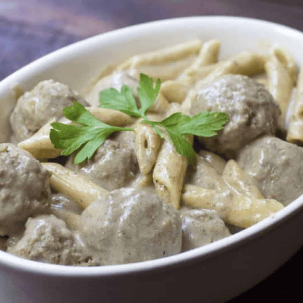 A yummy dinner with slow cooker swedish meatballs.