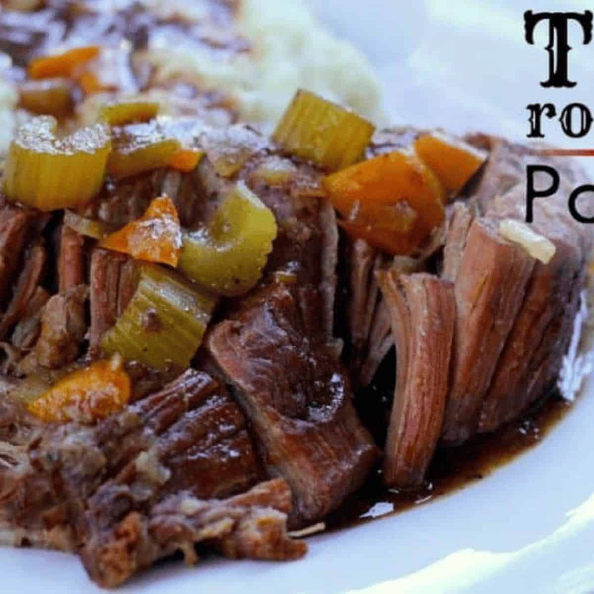 A scrumptious dinner featuring Texas roadhouse pot roast.