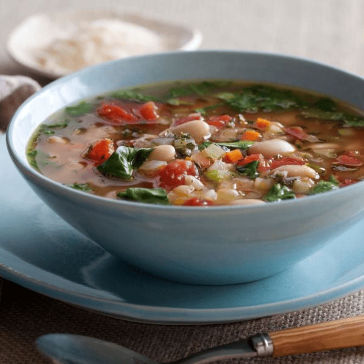 A yummy treat with Tuscan vegetable soup. 