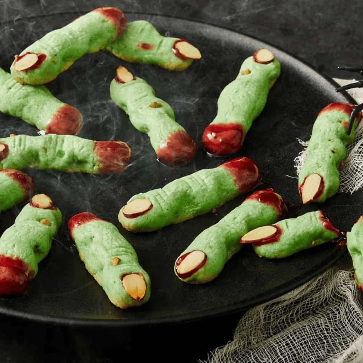 A yummy treat with witch finger cookies.