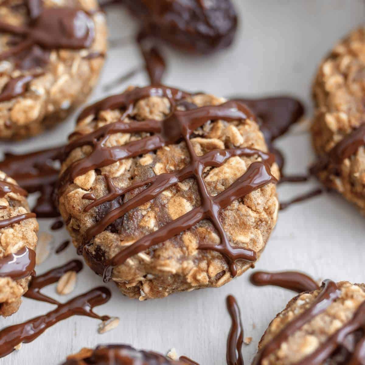 The best date dessert featuring date sweetened chocolate chip cookies.