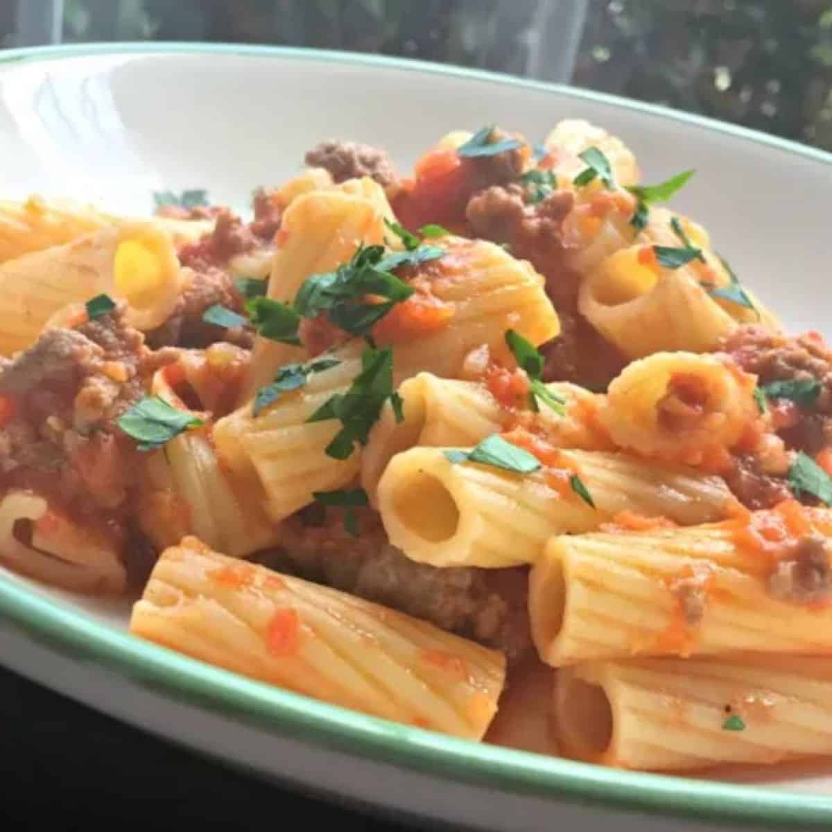 A yummy experience with bolognese sauce.