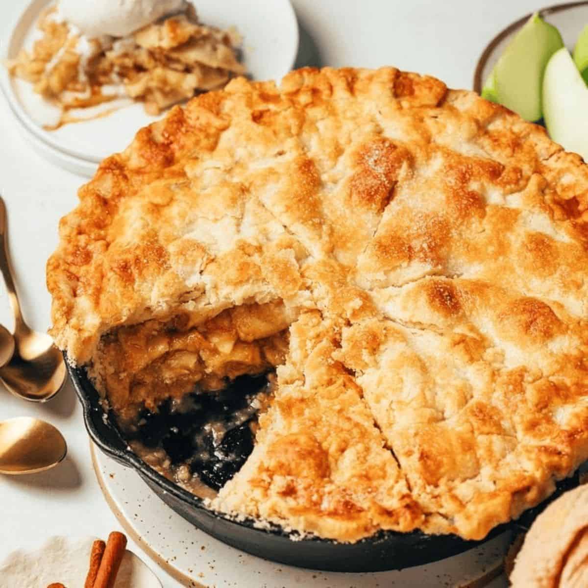 A yummy cinnamon treat featuring cinnamon apple pies. 