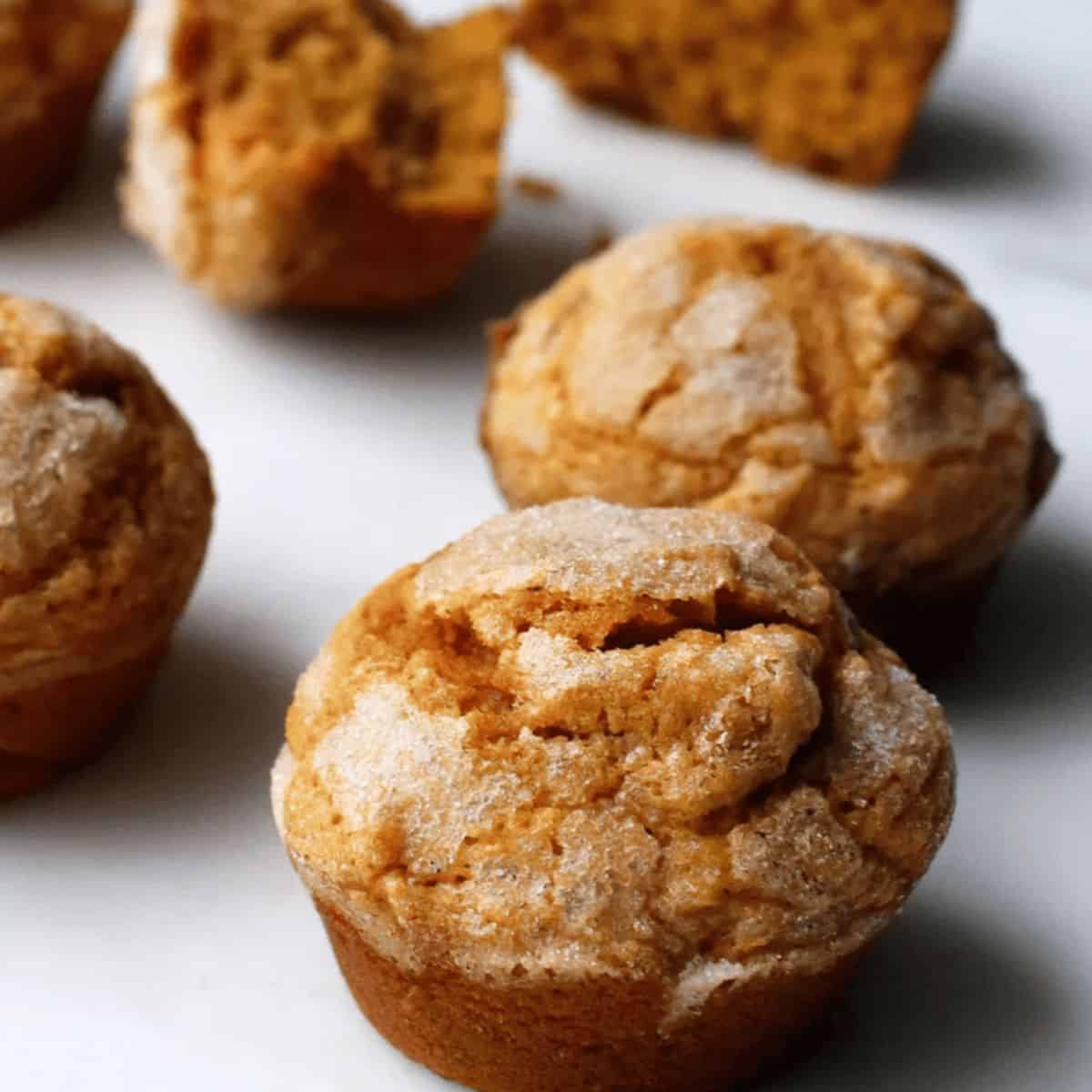 A yummy cinnamon treat featuring cinnamon spiced pumpkin muffins. 