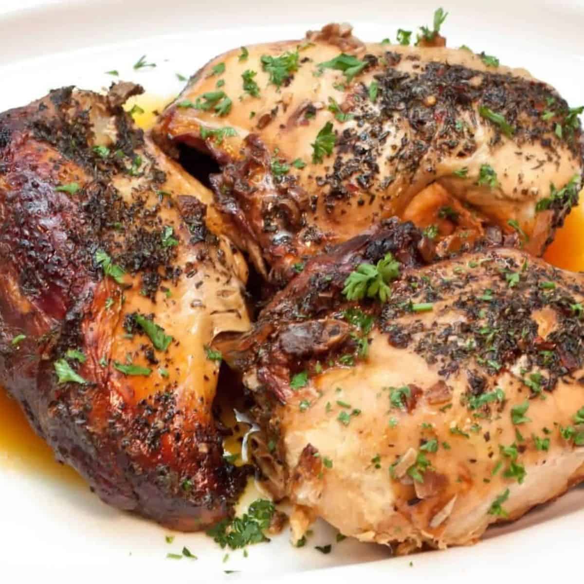 A yummy delight with crockpot balsamic chicken.