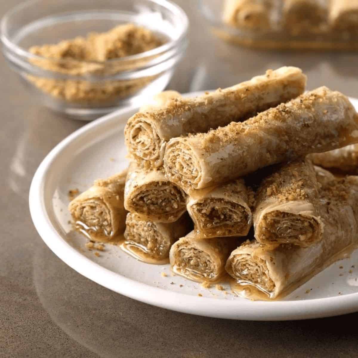 A yummy cinnamon treat featuring honey cinnamon roll ups. 