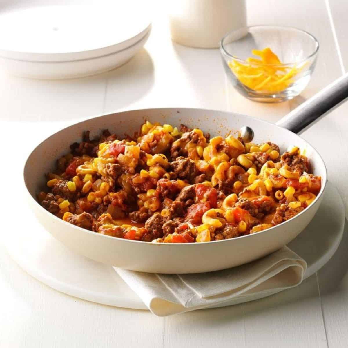 A cozy treat with mexican mac and cheese. 