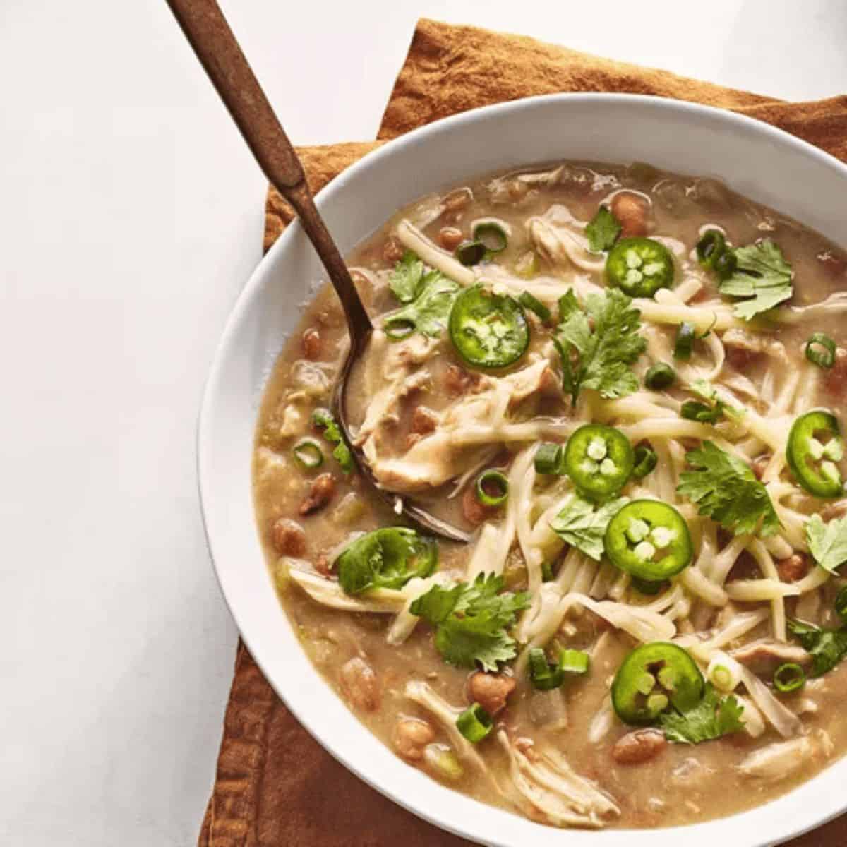 A yummy treat with rotisserie chicken chili. 