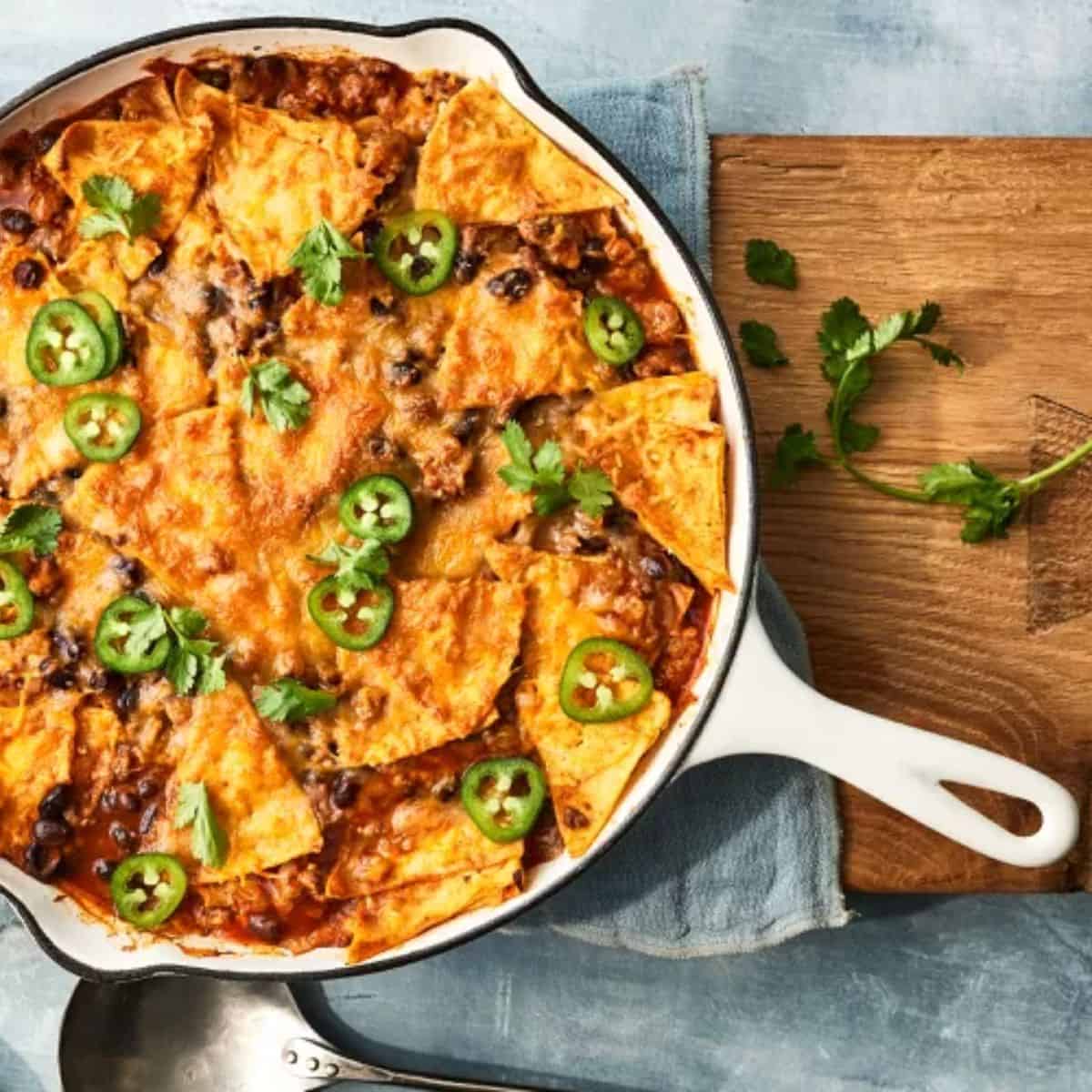 A cozy treat with skillet beef enchilladas. 