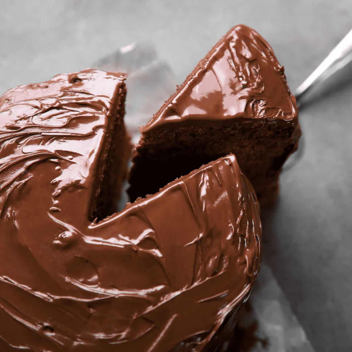 A yummy delight featuring sourdough chocolate cake.