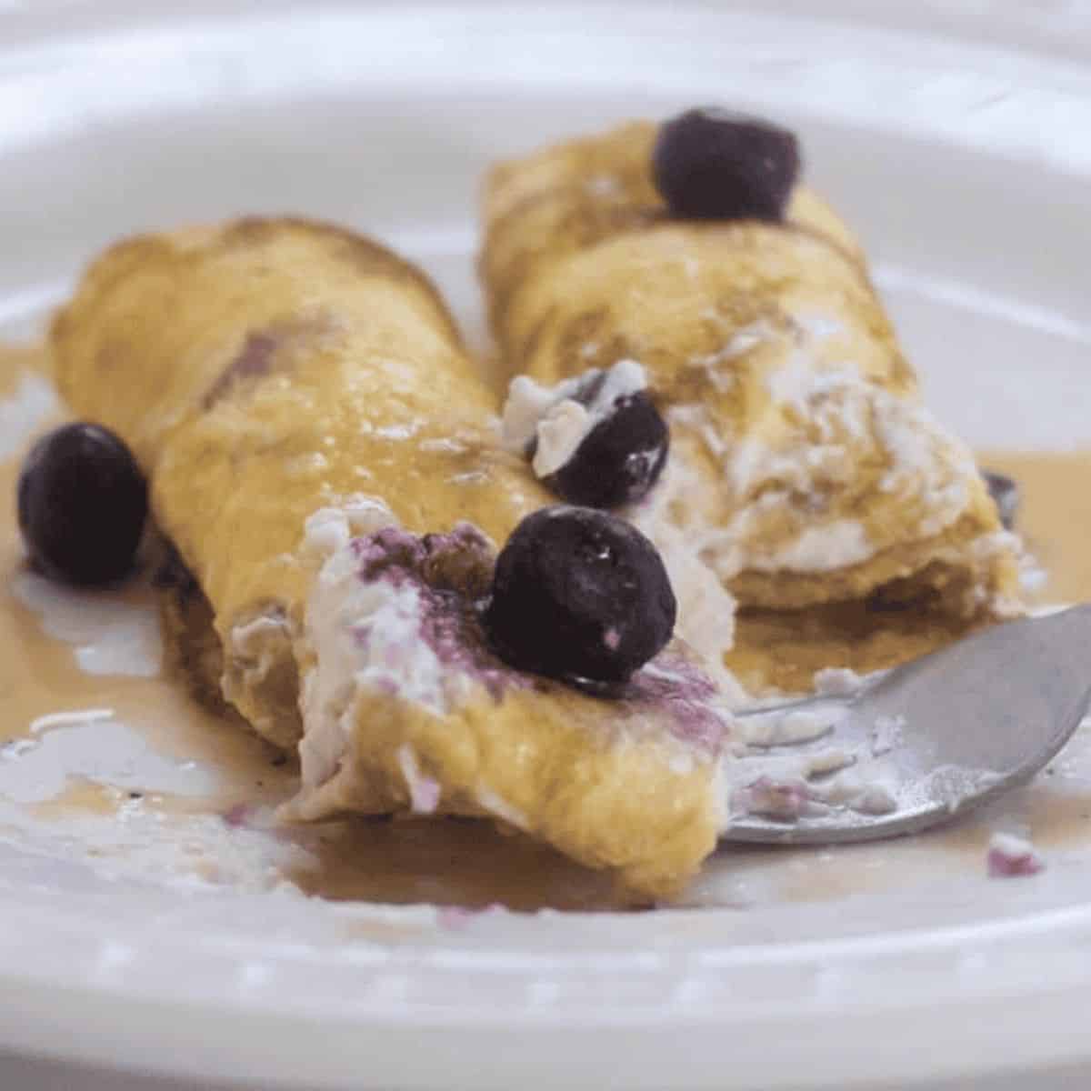 A yummy delight featuring sourdough crepes.