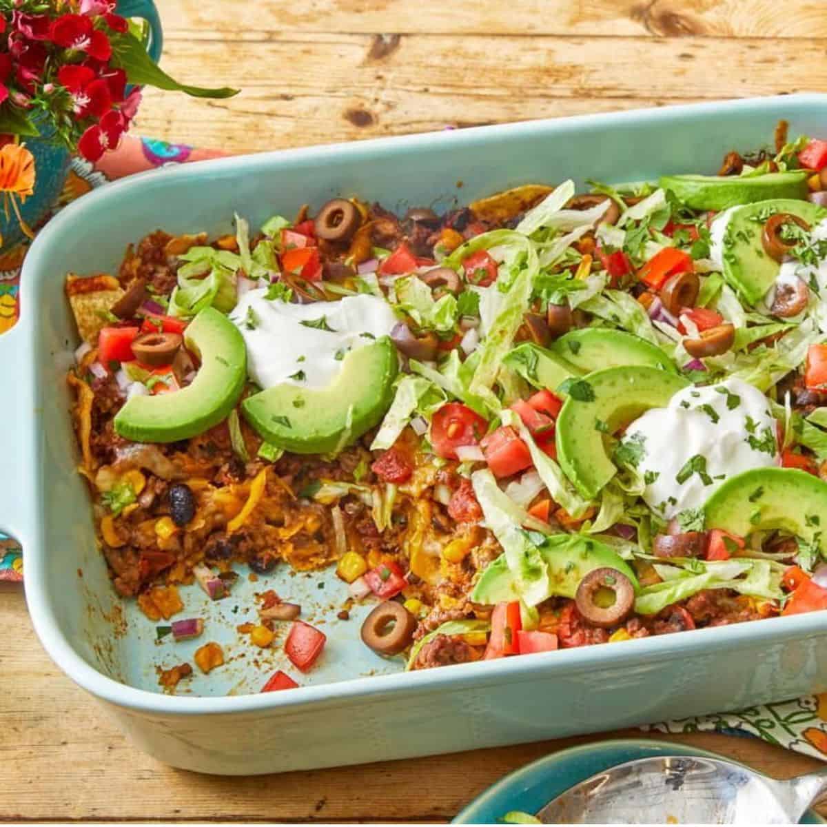 A yummy and appetizing taco casserole for you to enjoy!