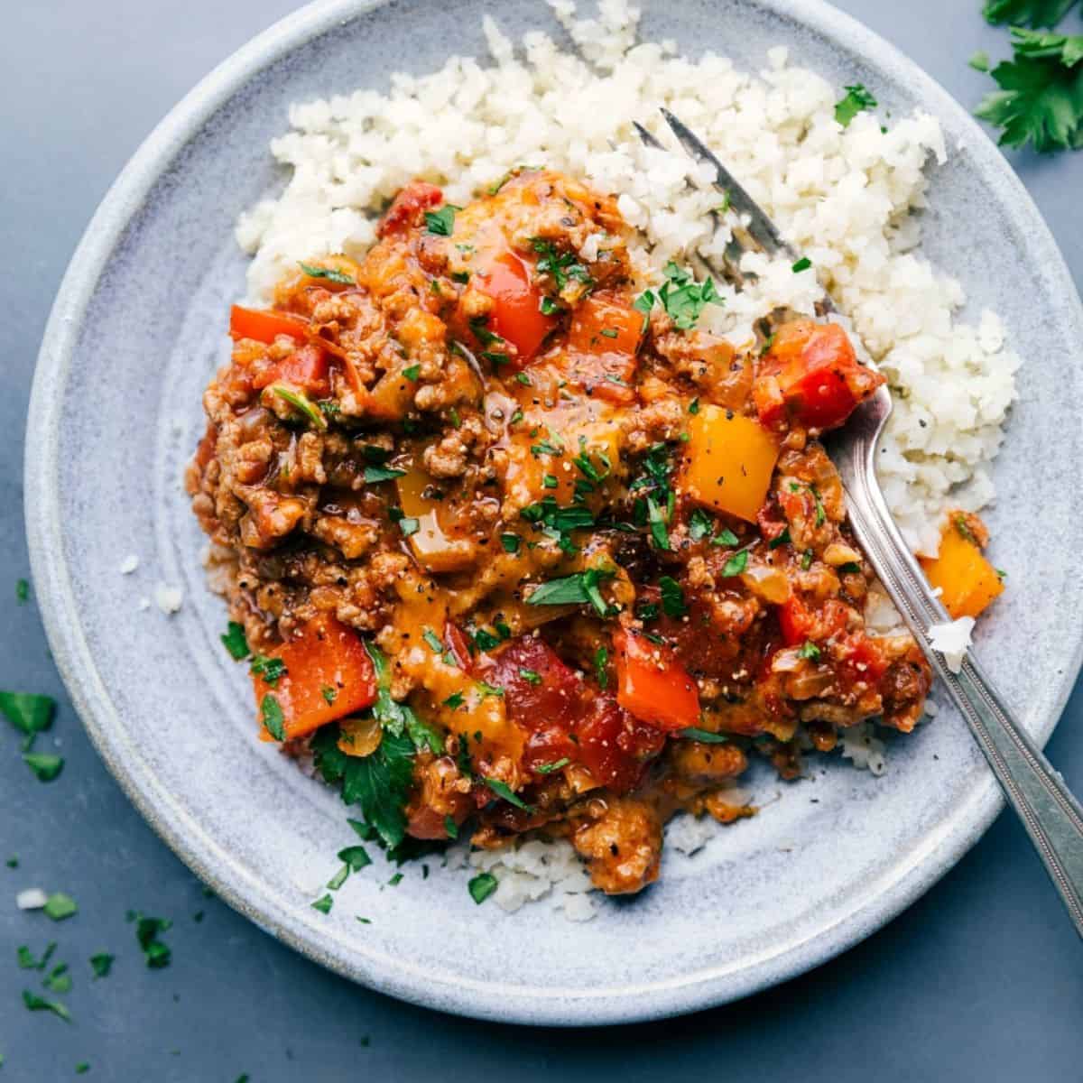A cozy treat with unstuffed peppers. 