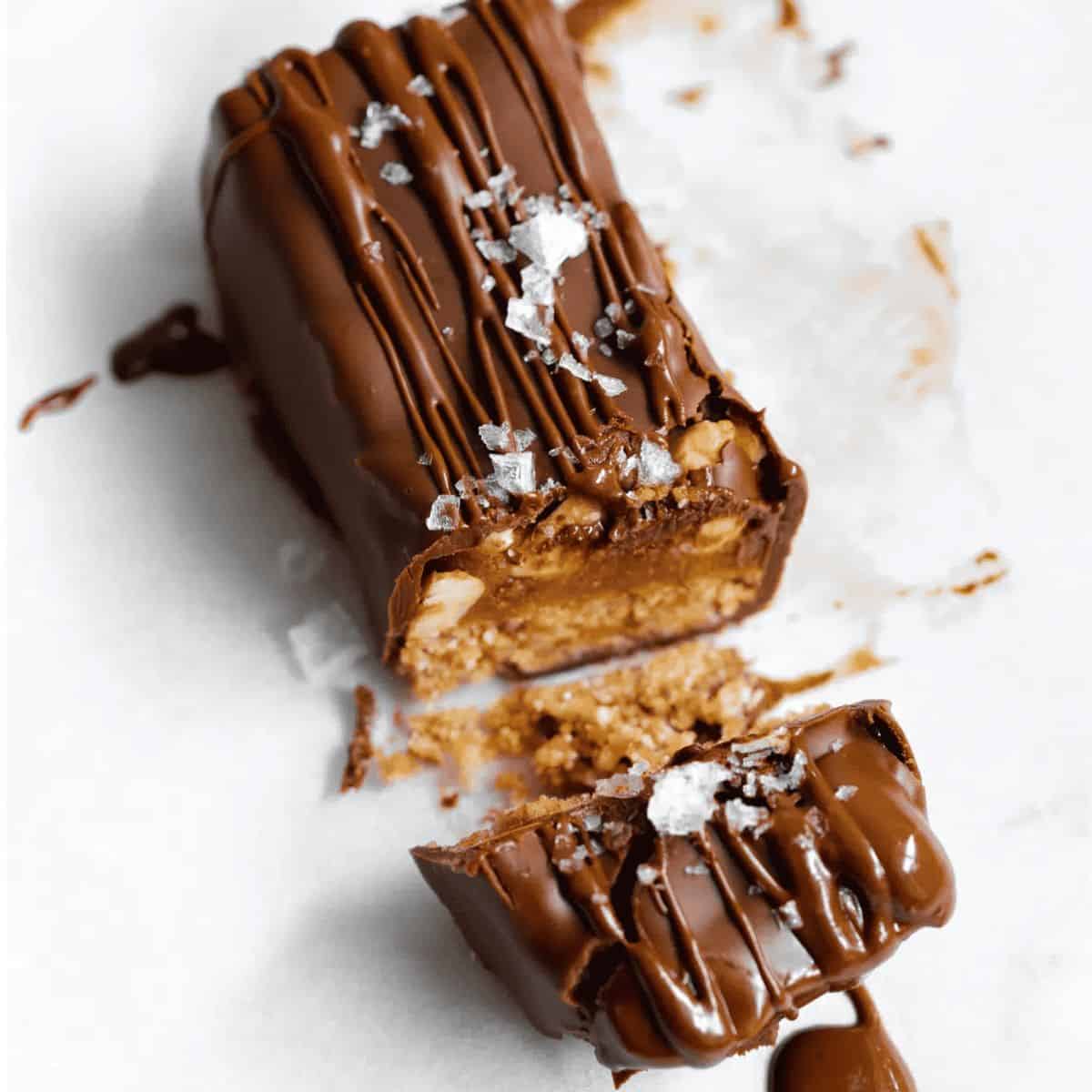 The best date dessert featuring vegan date snickers bars.