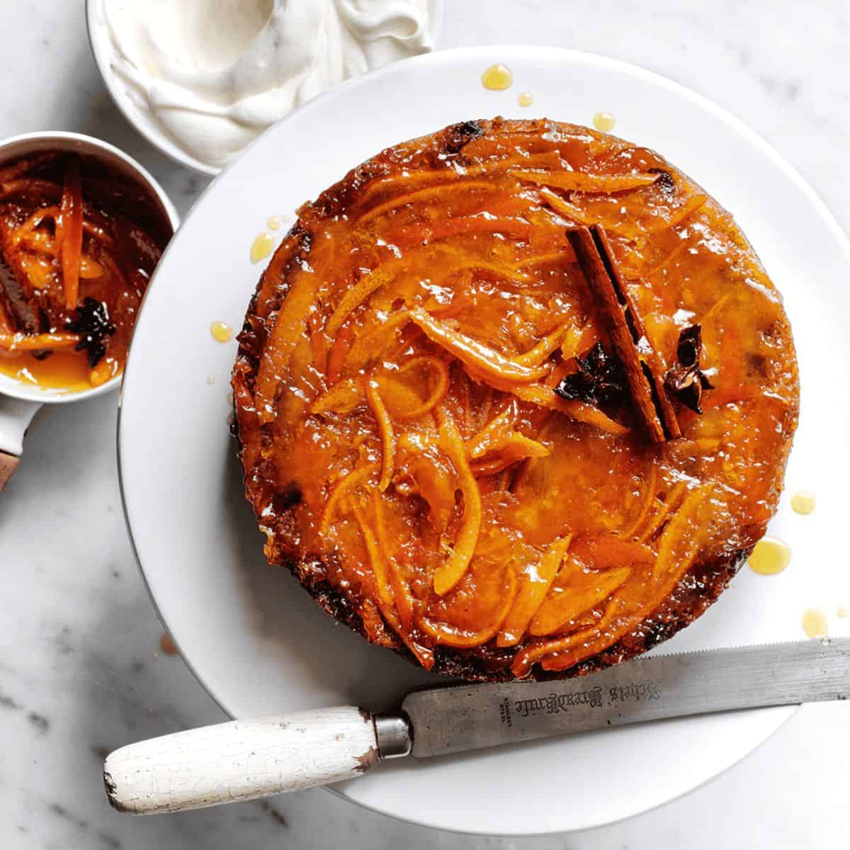 The best date dessert featuring yotam ottolenghi's upside-down date cake with marmalade.