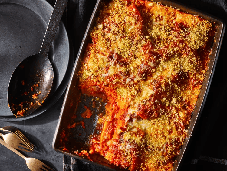 A yummy treat with roasted butternut squash parmesan.