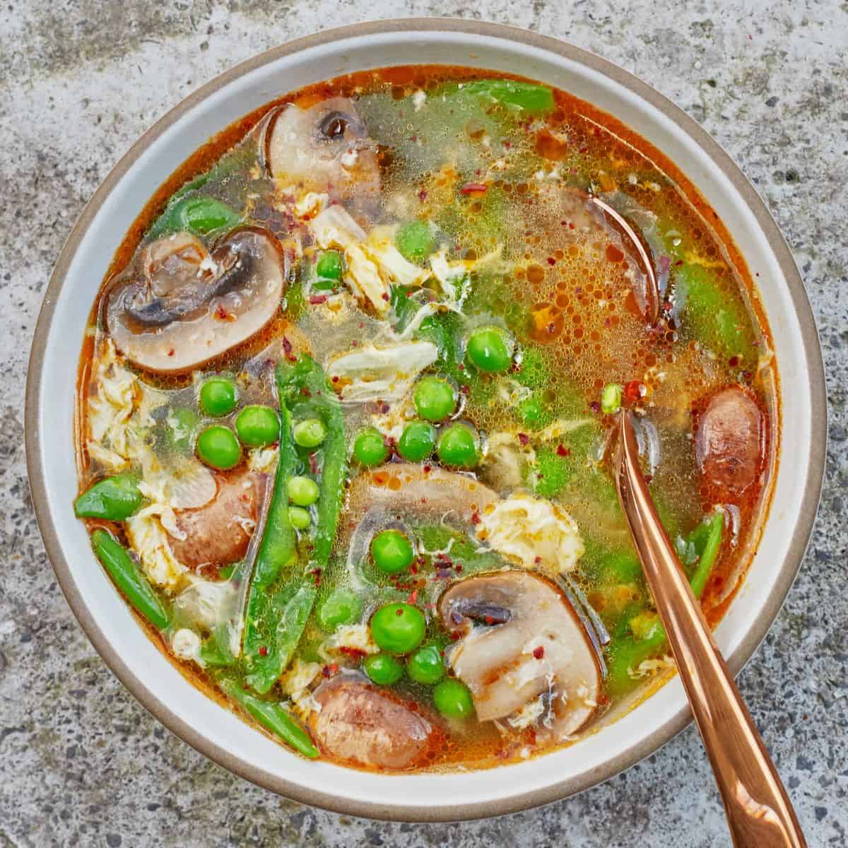 A warming delight featuring classic hot and sour soup.