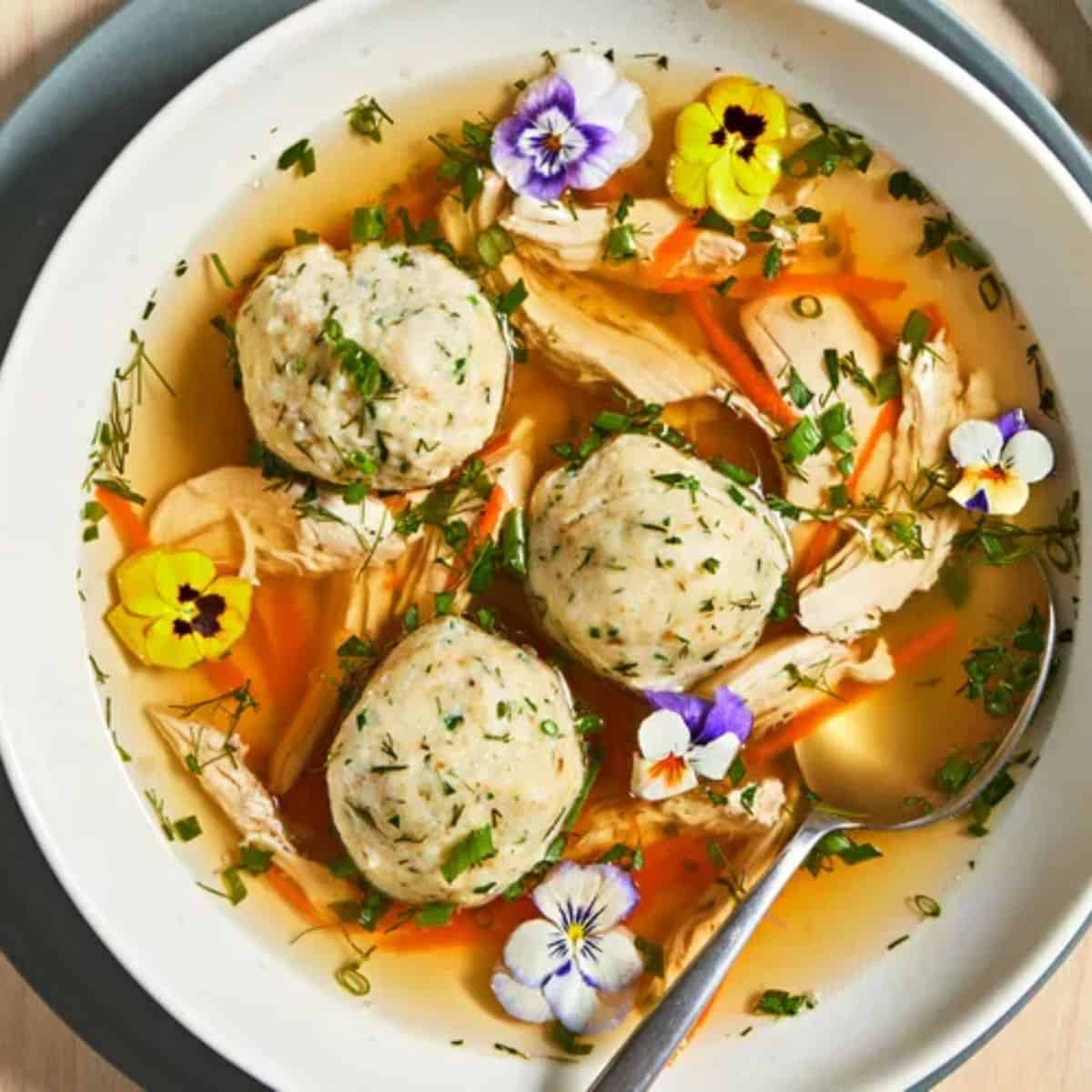 A hearty treat with herb garden mazo soup.