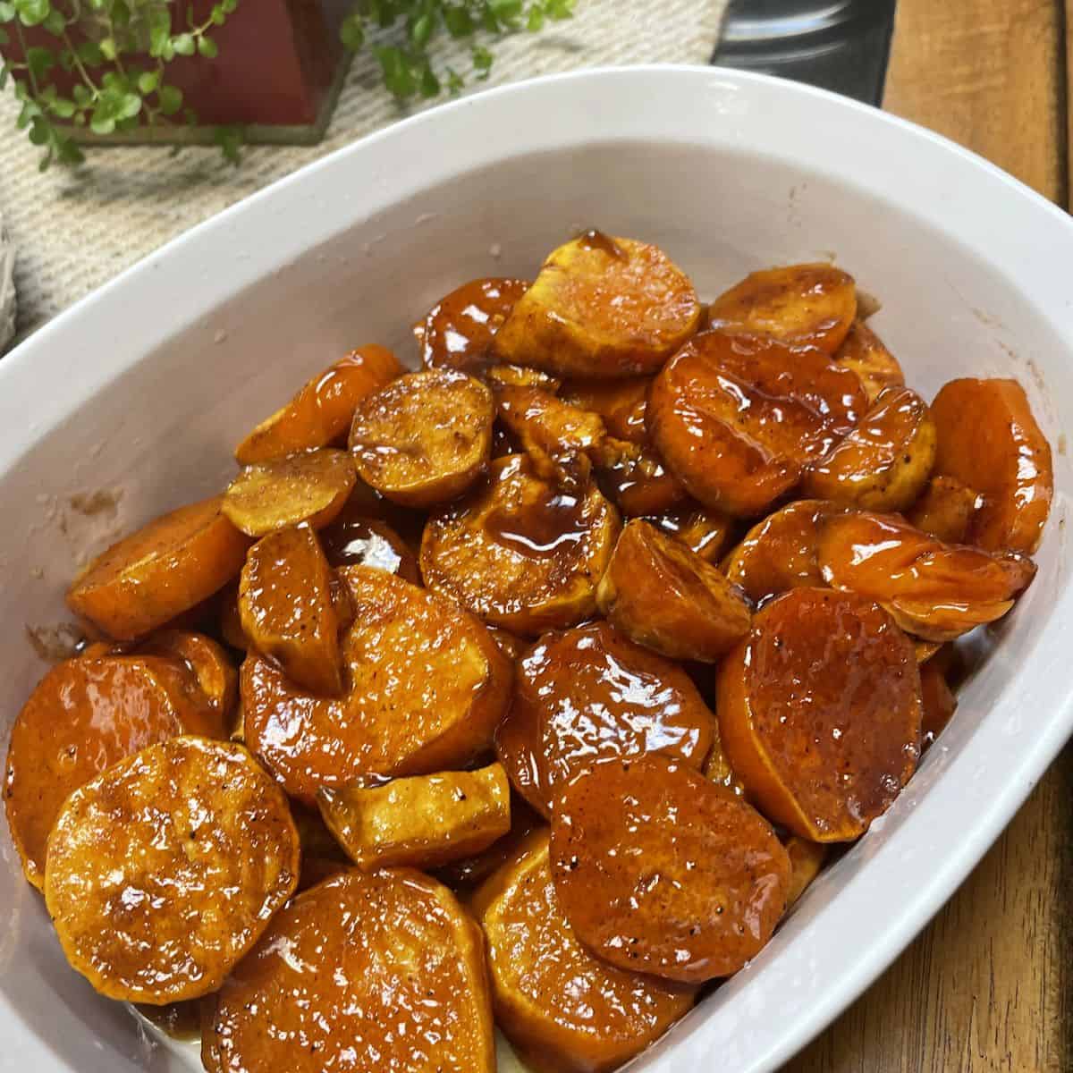 A sweet delight with old-fashioned candied sweet potatoes.
