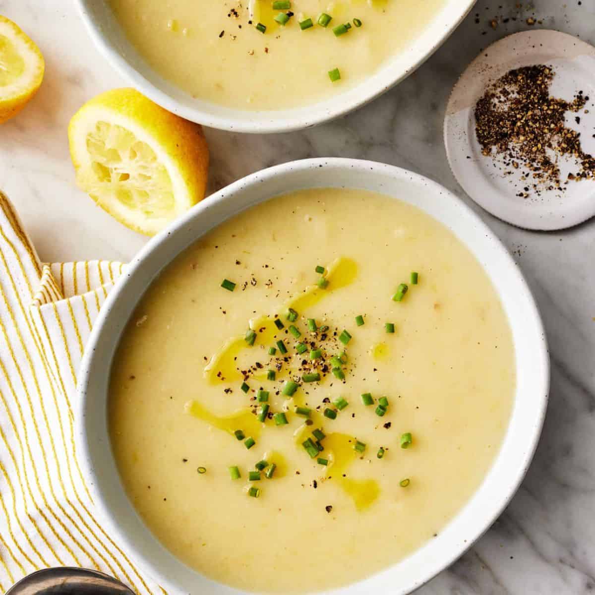 A hearty treat with potato leek soup.