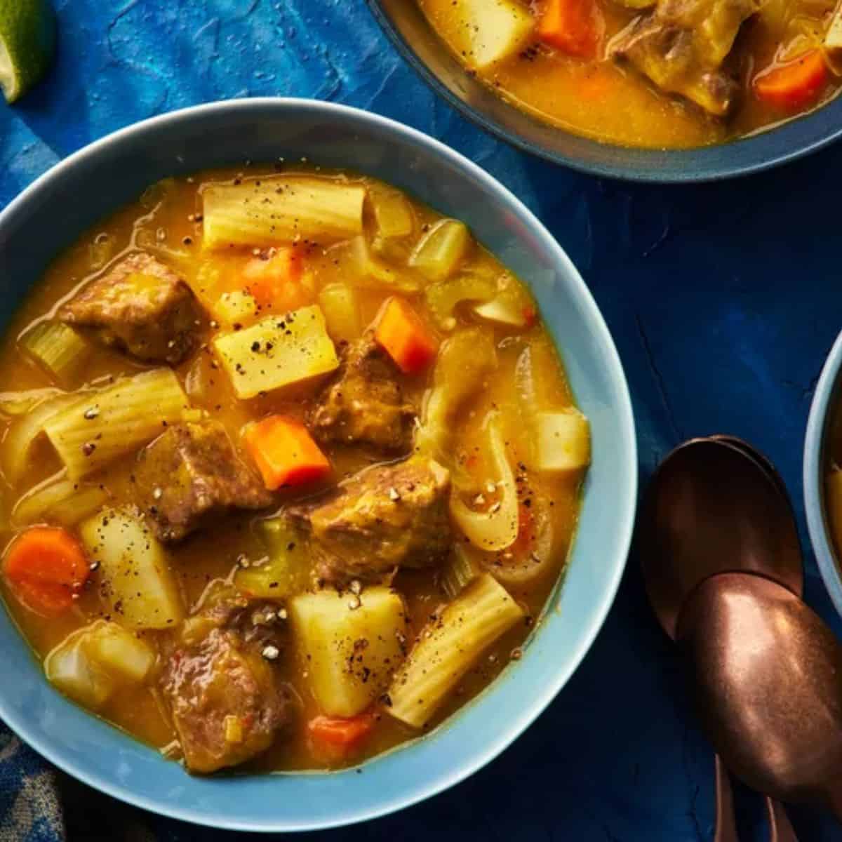 A hearty treat withh soup joumou.