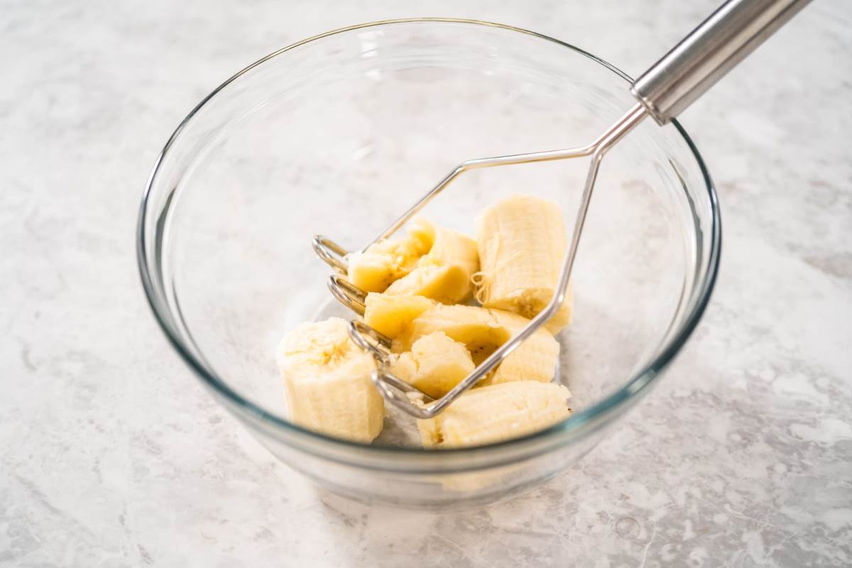 mashed bananas