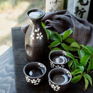 sake in three cups and a bottle