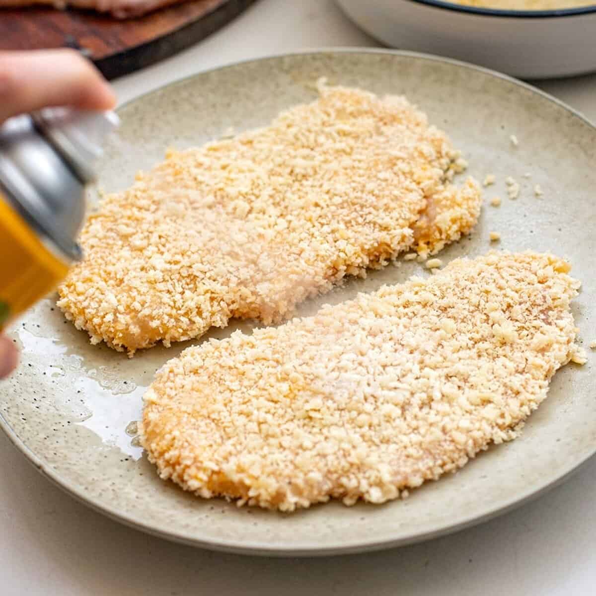 prepare chicken katsu in an air fryer