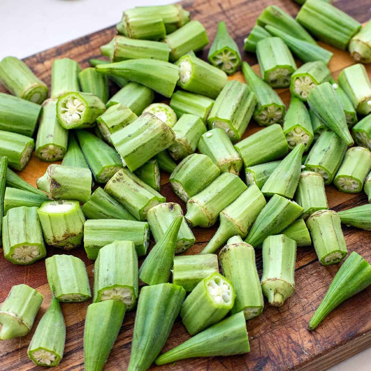 cut air fryer okra beans