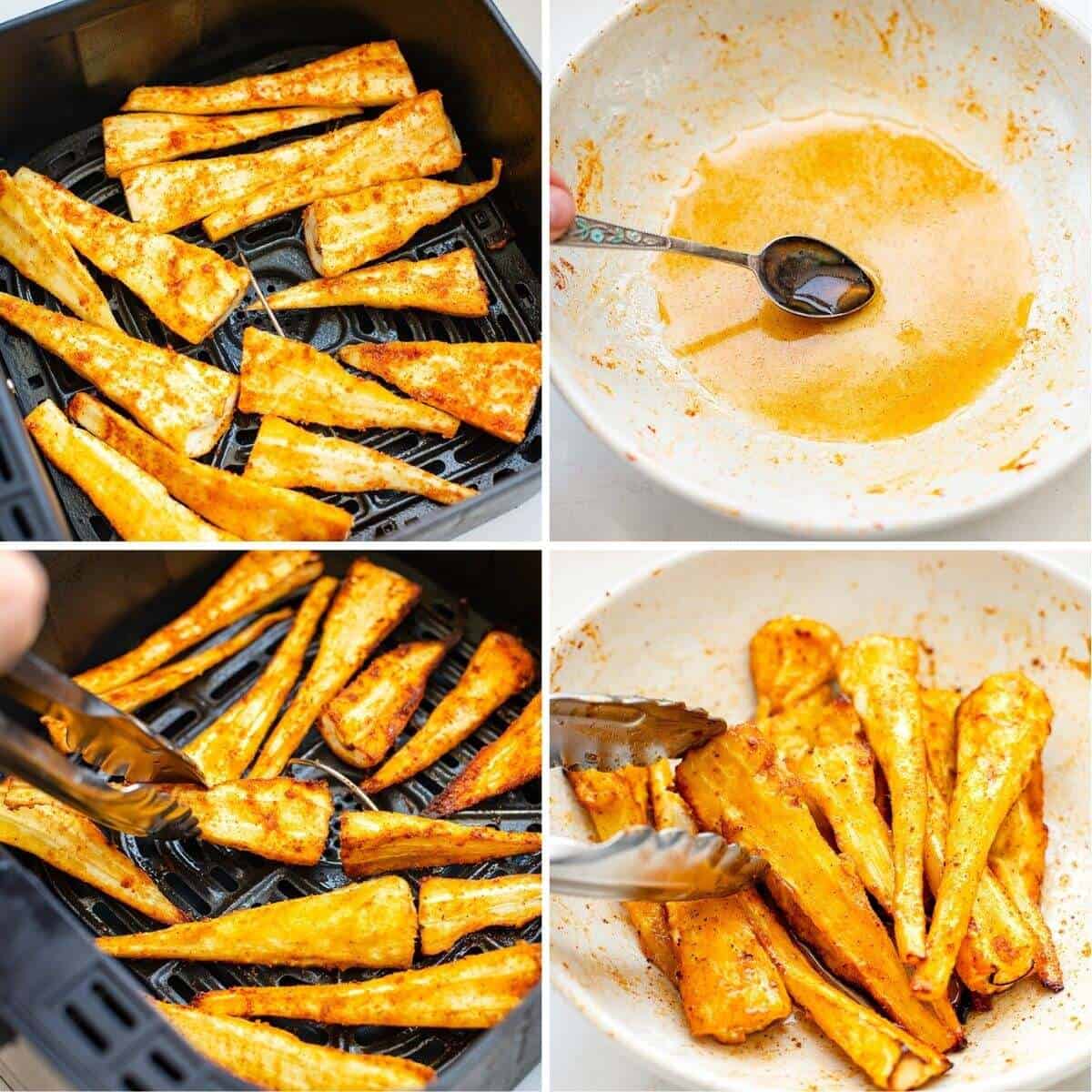 air fryer parsnips steps