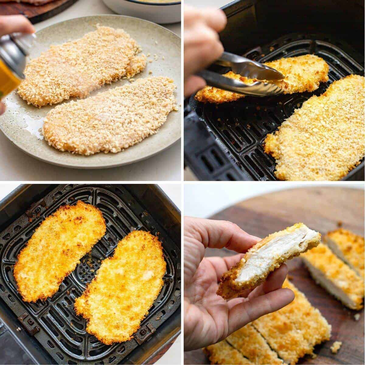 air frying chicken katsu
