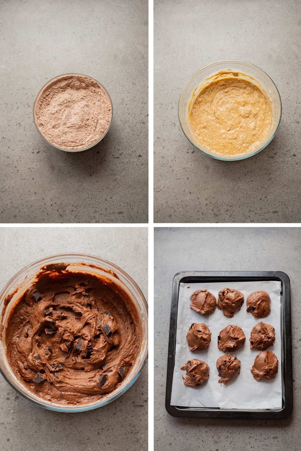 german chocolate cookies steps