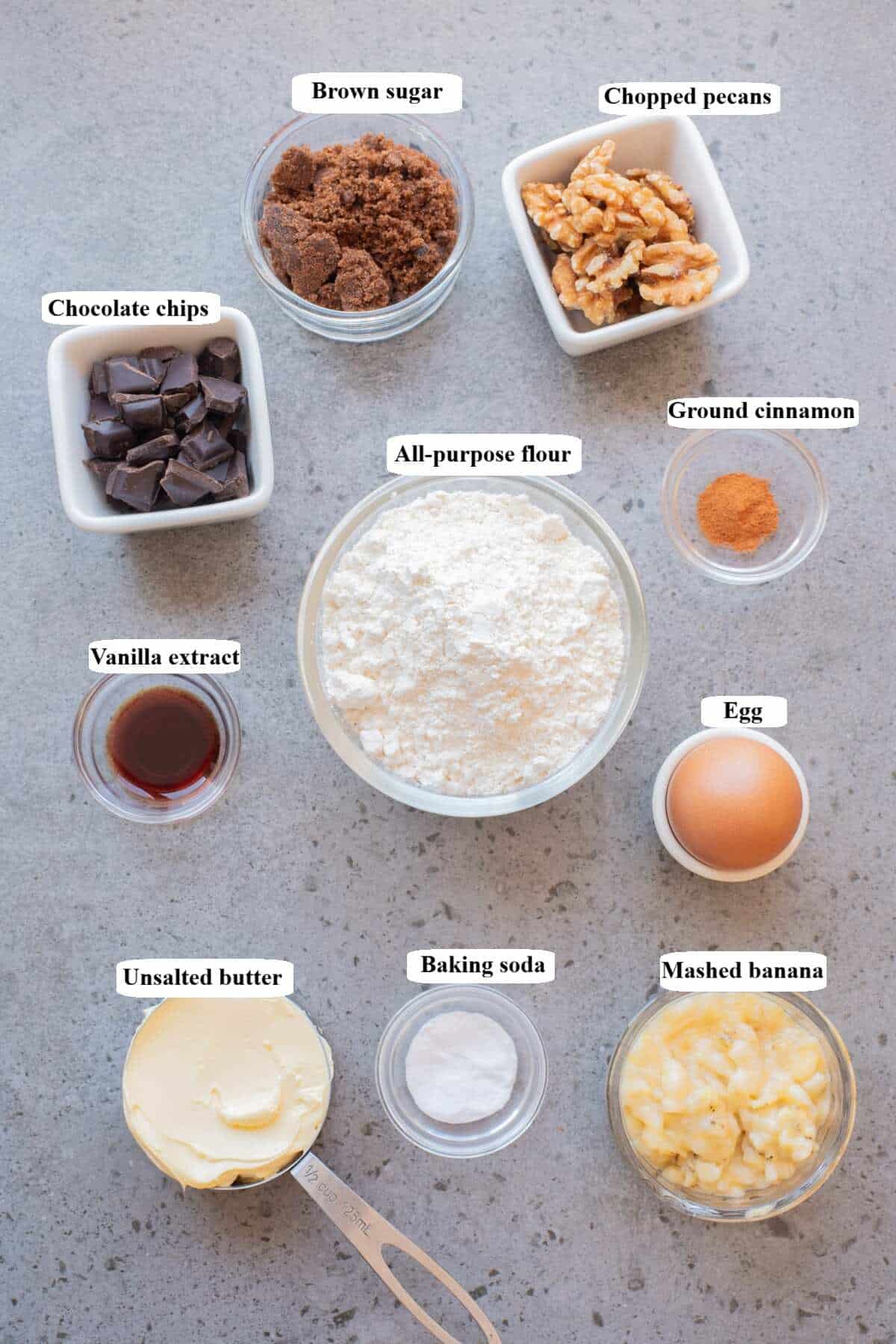 banana bread cookies ingredients list