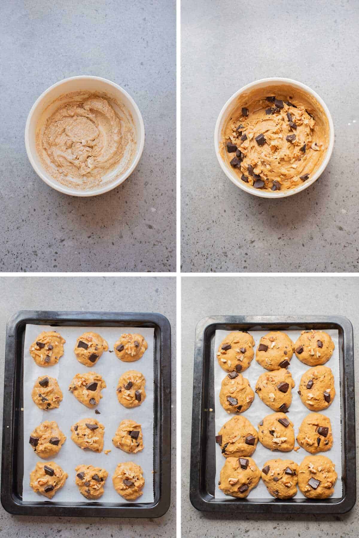 banana bread cookies steps