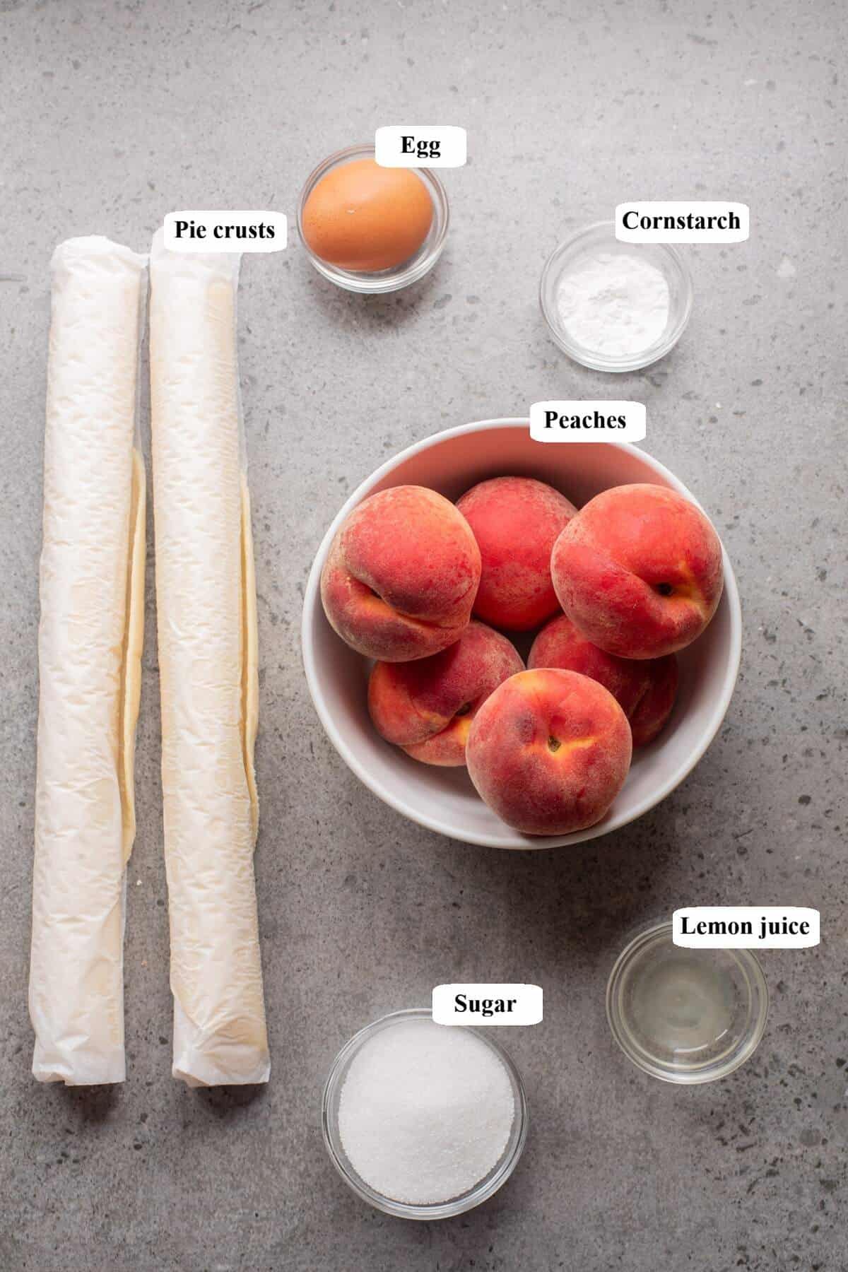 peach hand pies - ingredients list