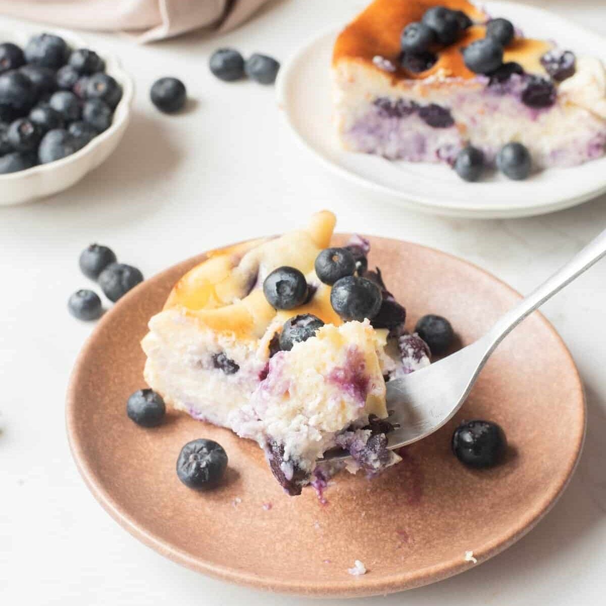 blueberry basque cheesecake
