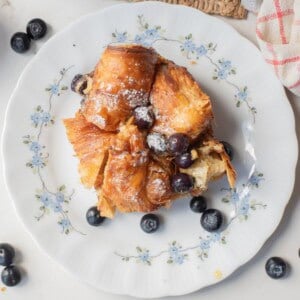 blueberry croissant french toast bake
