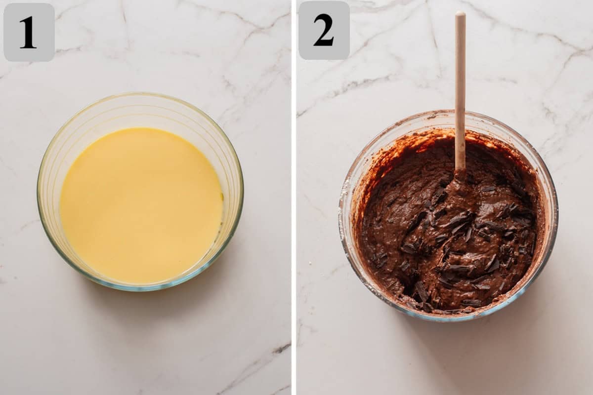 Whisk butter and sugar, add egg, yogurt, and vanilla, then fold in dry ingredients just until combined.