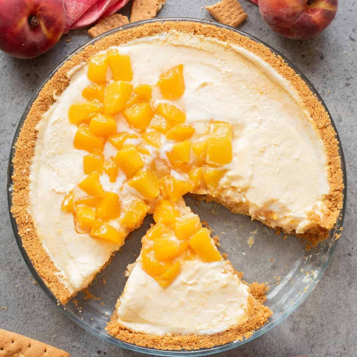 no-bake peach icebox pie