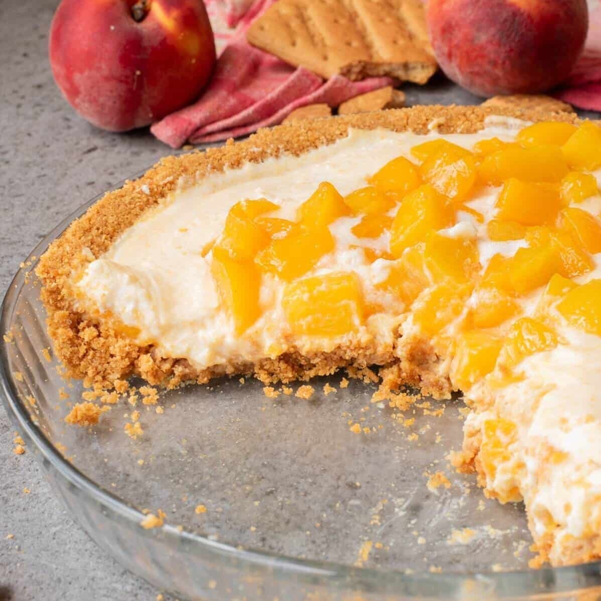 no-bake peach icebox pie