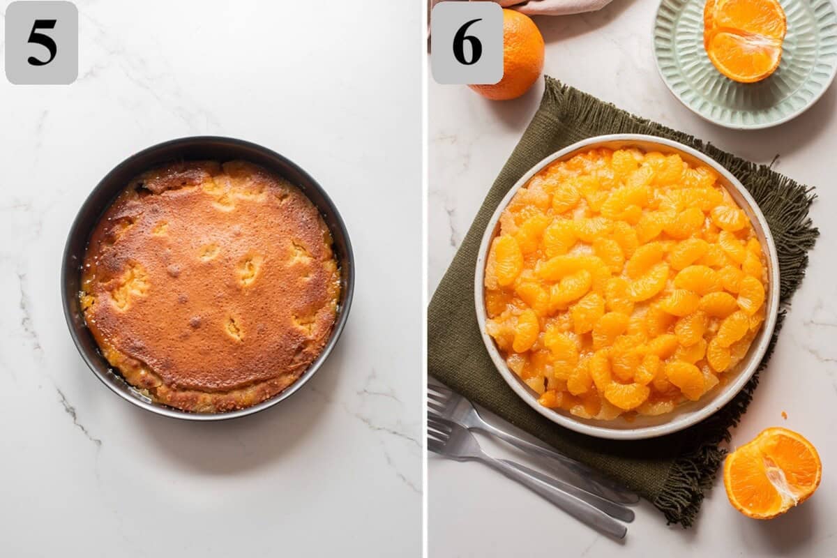 Bake until golden and set. Cool 10 minutes, then invert onto a plate.