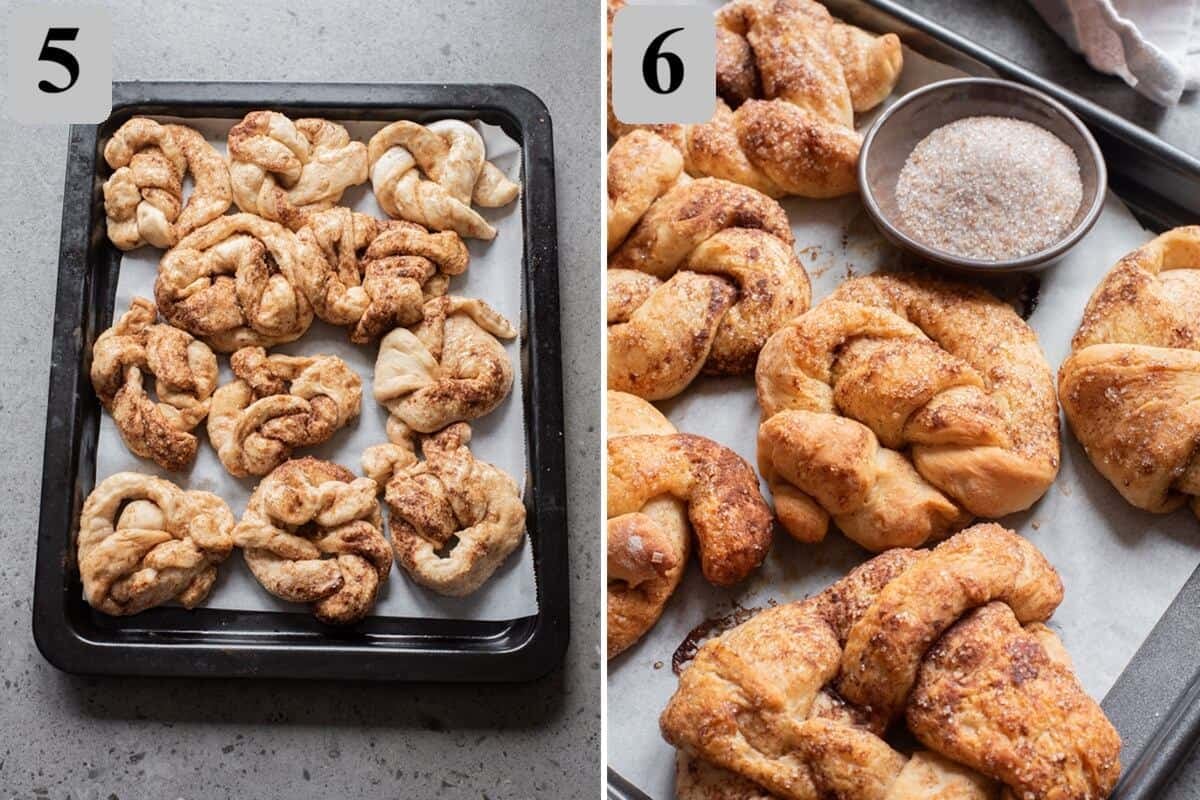 Bake on a tray until golden, then cool slightly and serve warm.