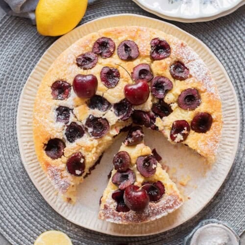 fresh cherry coffee cake