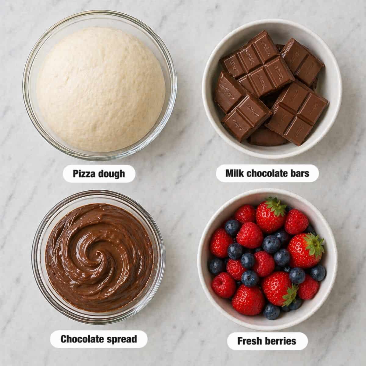 Chocolate Pizza recipe Ingredients