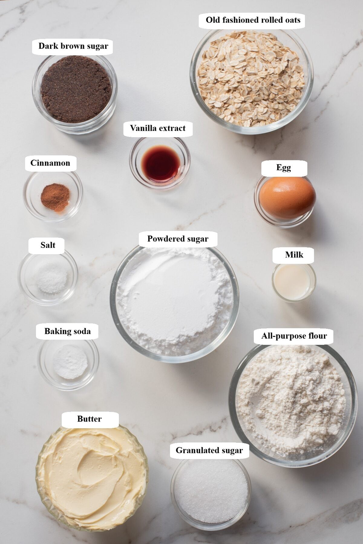 oatmeal sandwich cookies - ingredients list