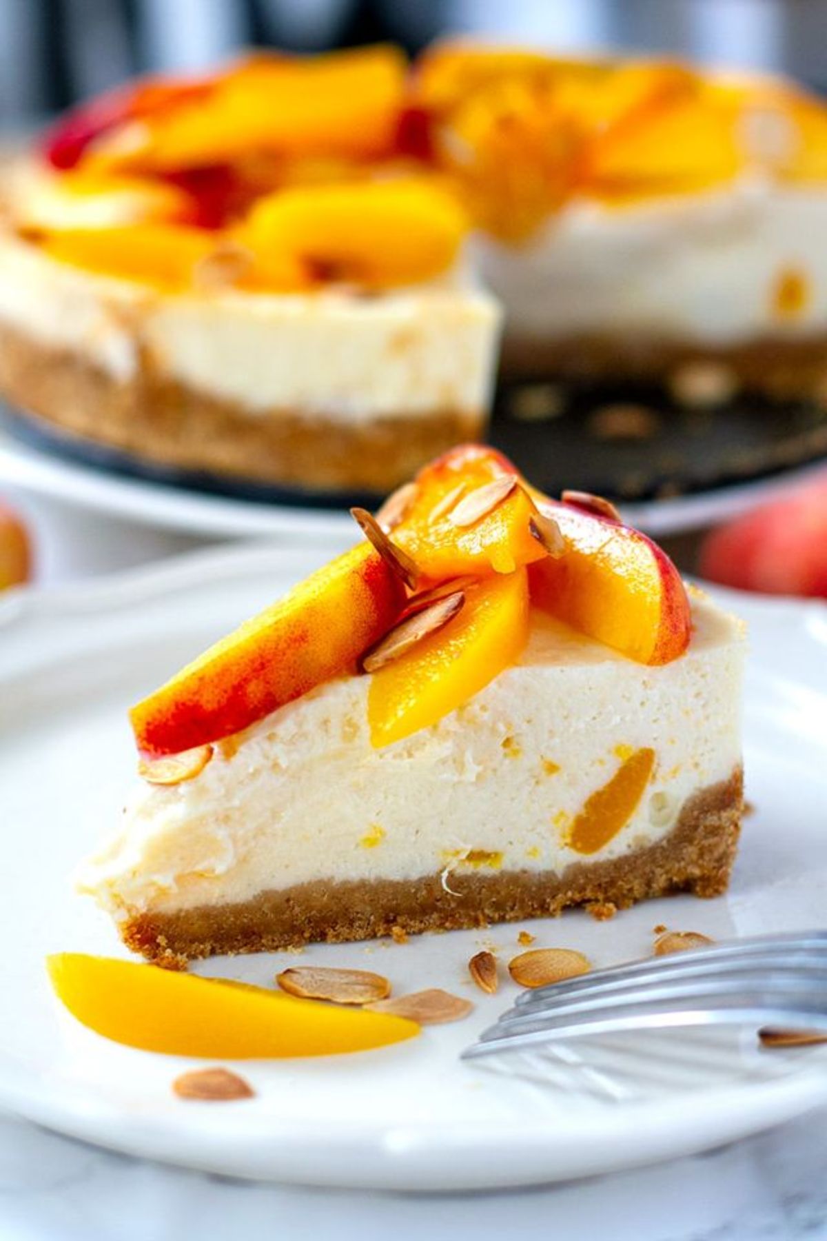 Instant Pot Peach Cheesecake